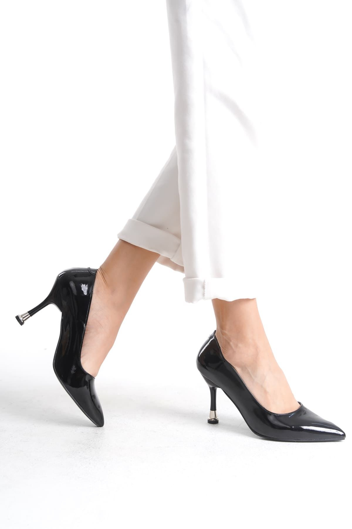 Siyah Baklava Desen Cepli Mont