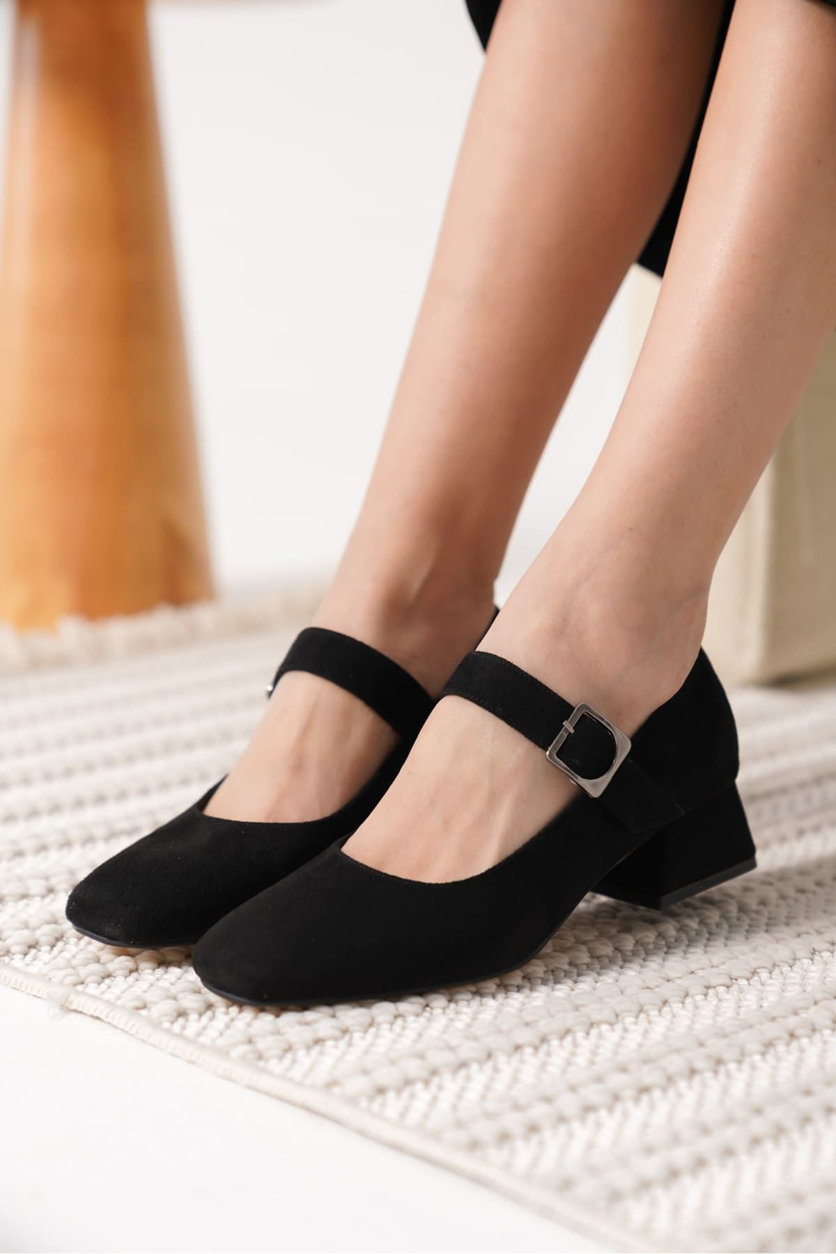 Mavi Düğme Detay İspanyol Paça Pantolon